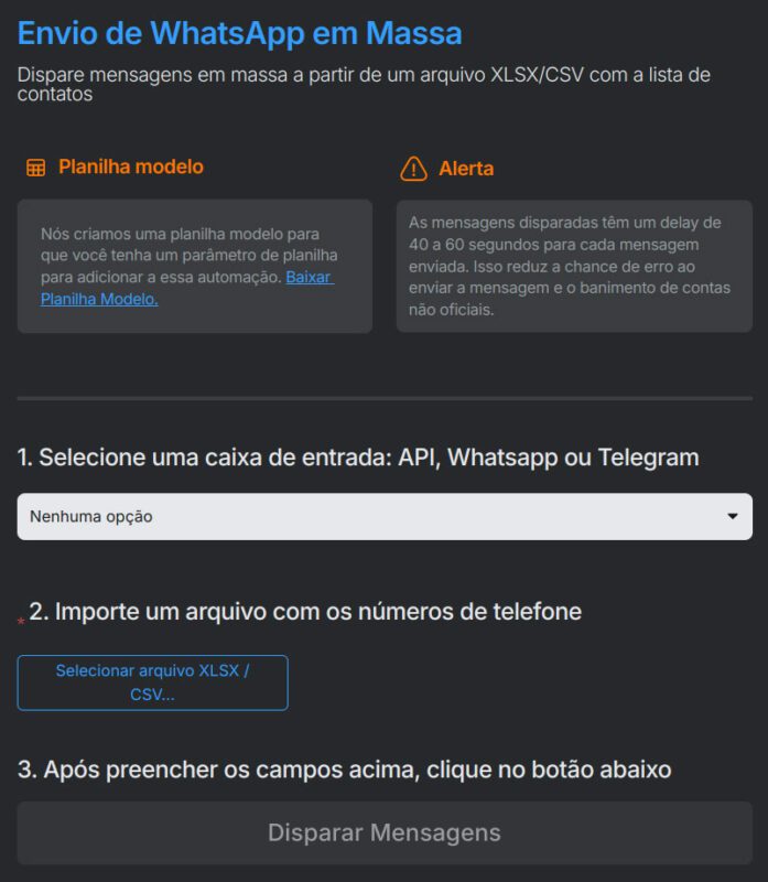 Envio de WhatsApp em Massa no Chatwoot com Disparos de WhatsApp MassWoot
